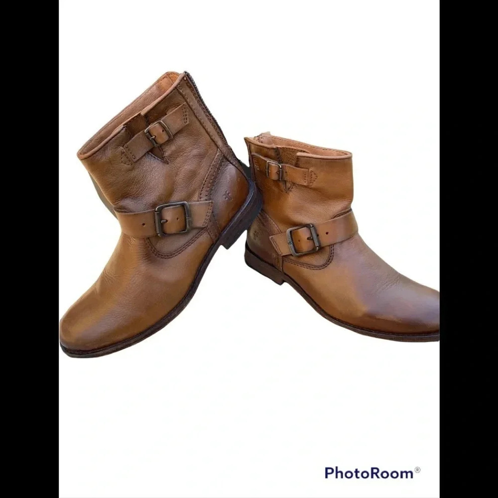 Frye Tyler Engineer Boot in Cognac